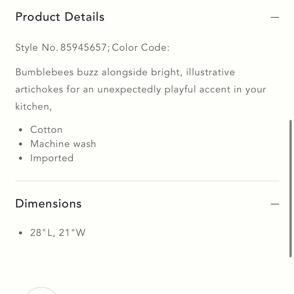 Anthropologie Artichoke Dish Towel - Picture 6 of 6